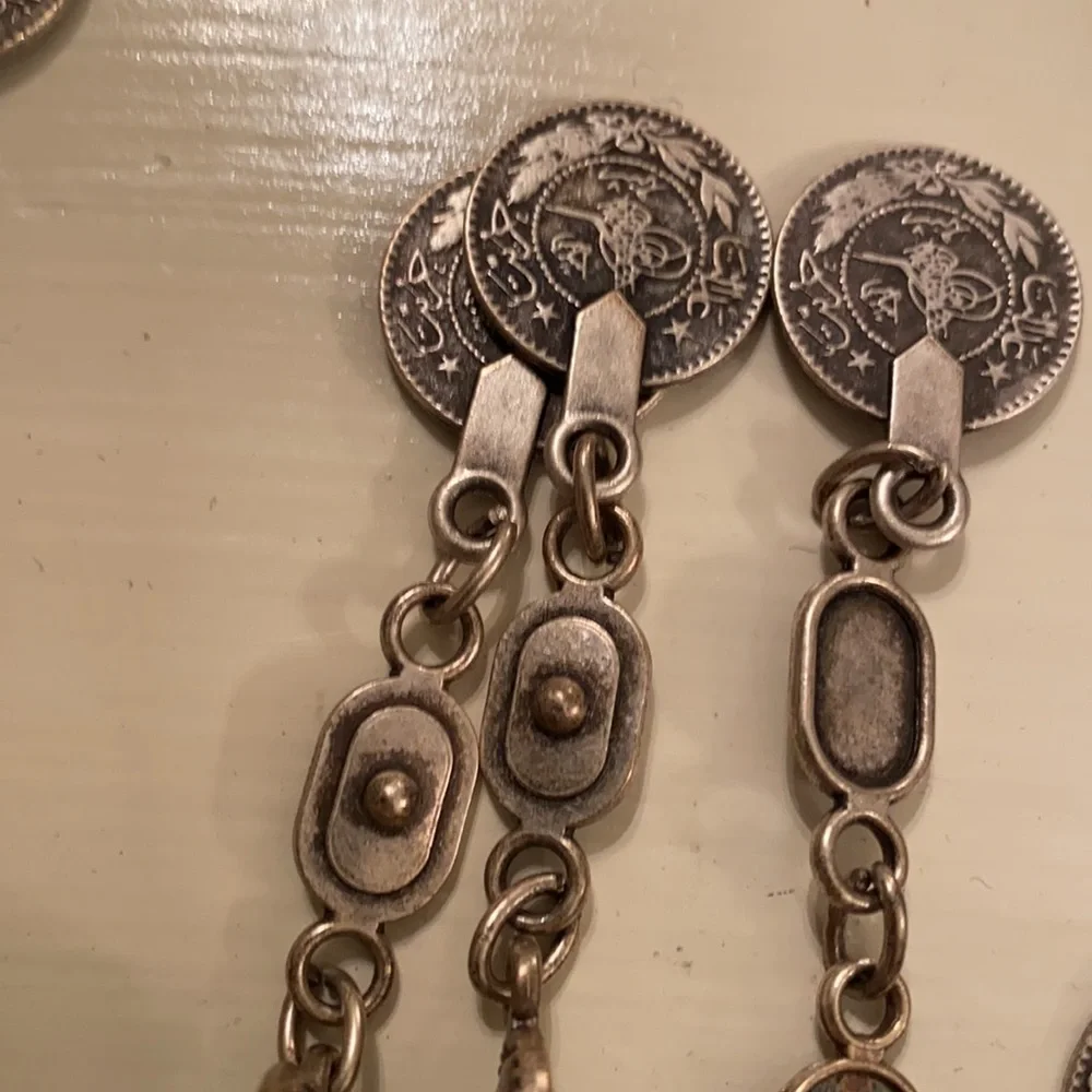 Festival Lapis and Pewter Coin Belt - Picture 5 of 6